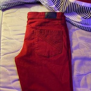 Red Fried Denim Jeans